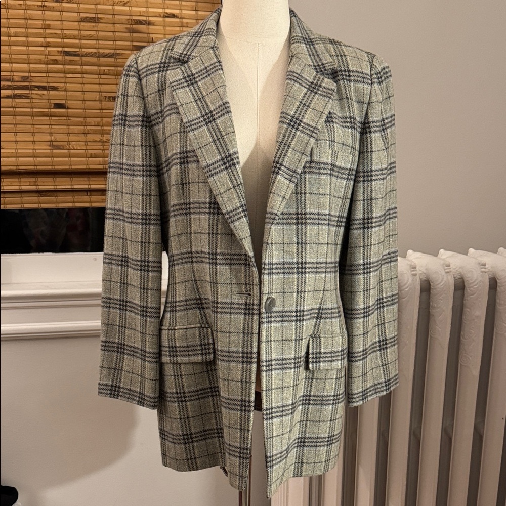 Vintage wool Plaid Blazer